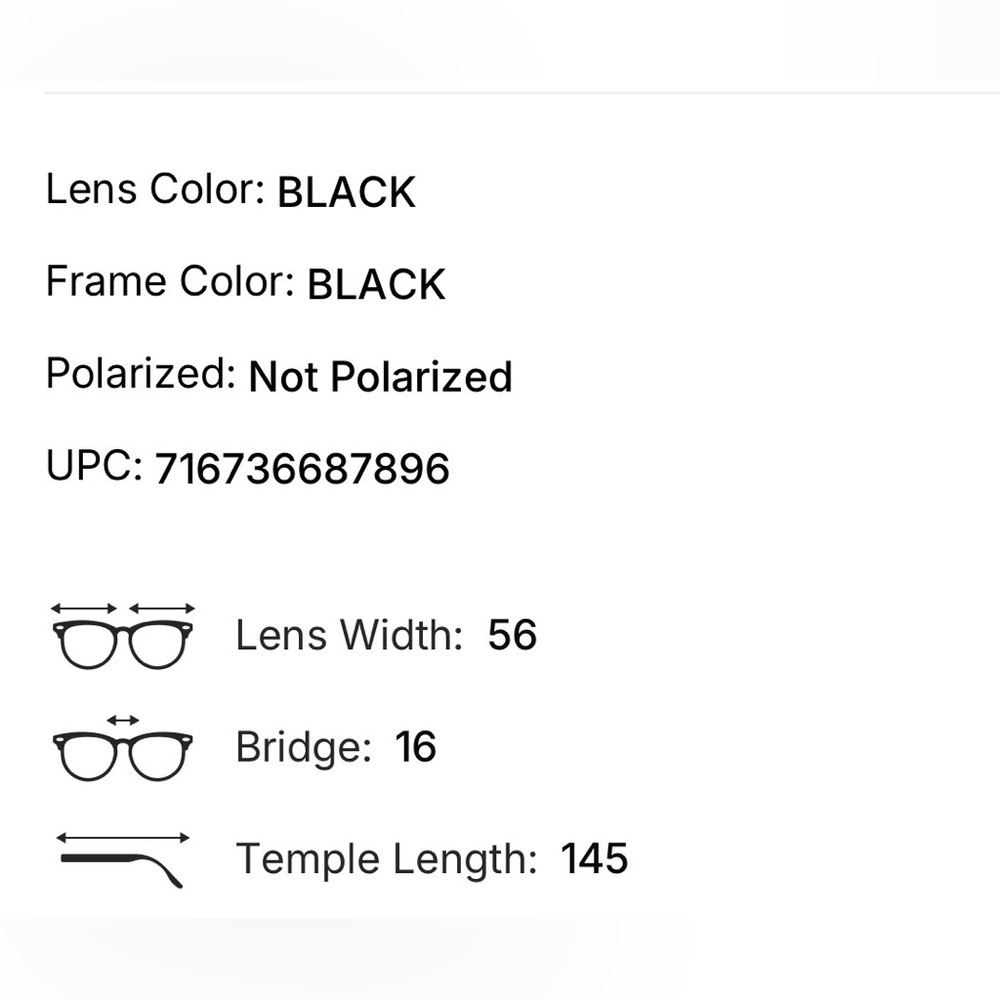 NWT Jimmy Choo Black Cat-Eye Sunglasses 🕶️ BA-G-S 807IR 145 - Picture 14 of 14